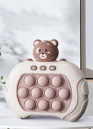 Игрушка антистресс pop it pro bear brown 3