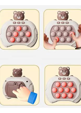 Игрушка антистресс pop it pro bear brown 5
