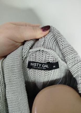Серое худи вязаное nasty gal. m 3
