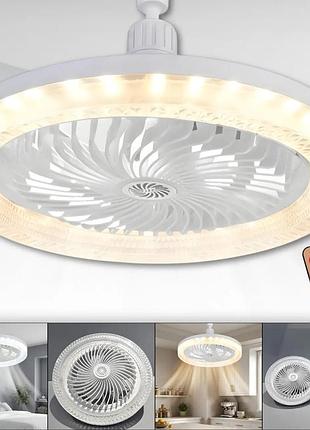 Стельова led лампа з вентилятором, 3 режимами світла та пультом дк 30w e27 ay1036