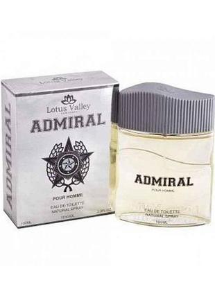 Туалетна вода чоловіча admiral 100мл тм lotus valley 7 копійок