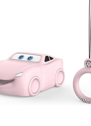 Чохол для навушників apple airpods alitek машина pink + тримач