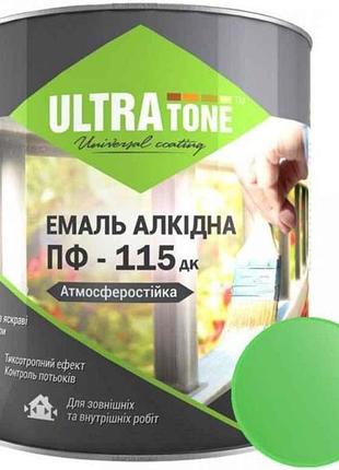 Емаль алкідна пф-115 світло-зелений 2,8кг тм ultra tone 7копійок