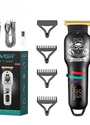 Машинка для стрижки волосся vgr v-971 тример для бороди і вусів