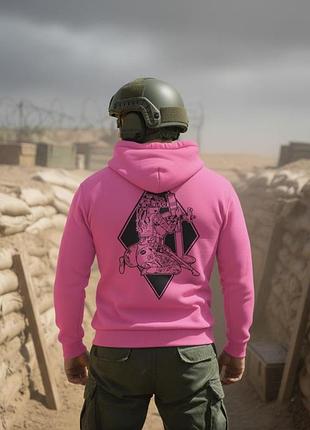 Мілітарі худі на флісі genesis mina pink вт6781