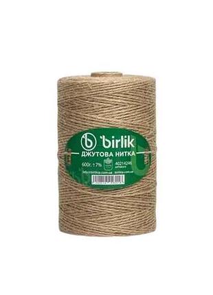 Джутова нитка 0,6 кг коричнева арт.015 тм birlik 7копійок