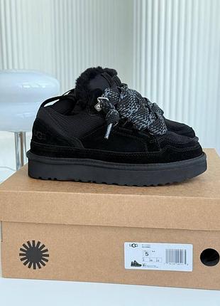 Ugg lowmel black уггі угги угі уги угг ловмел чорні на овчині теплі зимові
