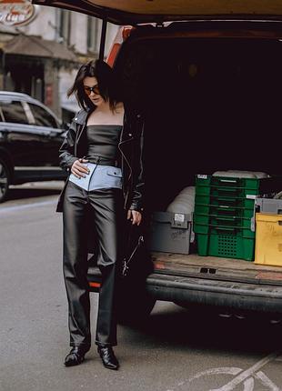 Leather suit black 4