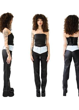 Leather suit black 10
