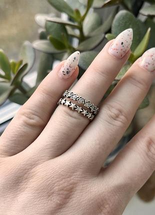 Серебряное кольцо пандора звезды pandora p.16,5