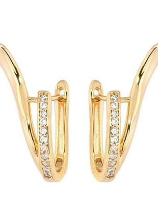 Серьги английская застежка позолота 18k декоративные 177221 тм xuping