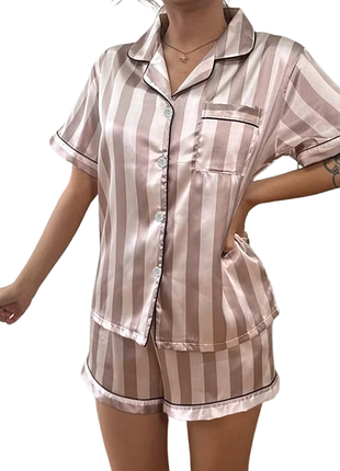 Женская атласная пижама (2 в 1) xl 0000658