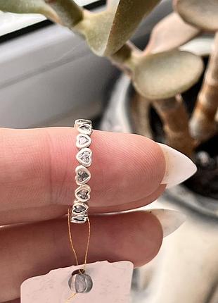 Кольцо пандора сердца серебро 925 pandora