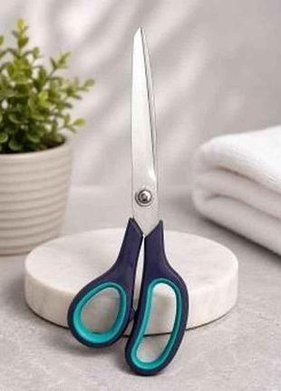 Ножницы канцелярские большие, синие ручки (20*10*2см) 210979 тм eстет