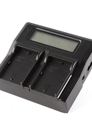 Зарядное устройство alitek lcd dual для двух аккумуляторов canon lp-e6