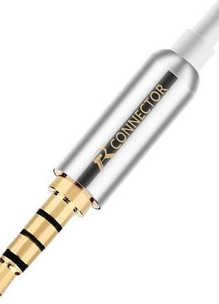 Штекер конектор r connector під паяння freeend — 3.5 мм trrs 4pin сріблястий