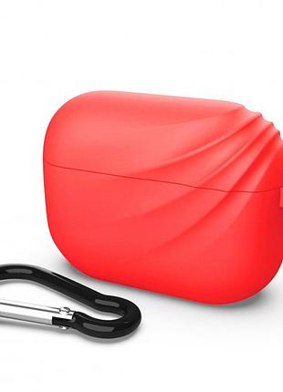 Чехол для наушников apple airpods pro alitek wave red + карабин