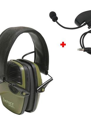 Наушники howard impact sport + адаптер микрофон для подключения к рации