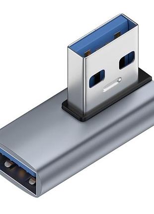 Переходник г-образный otg usb 3.0 male - usb 3.0 female 10 гбит/с, металл