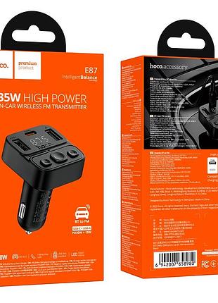 Fm- модулятор hoco e87 delta /pd20w+15w/1*type-c+2*usb/btv5.4 2