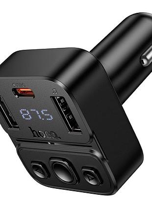 Fm- модулятор hoco e87 delta /pd20w+15w/1*type-c+2*usb/btv5.4 3
