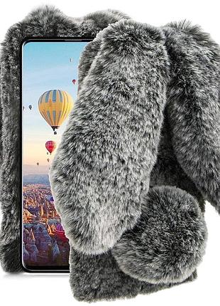 Чехол панель для apple iphone 6 / 6s зайчик dark grey