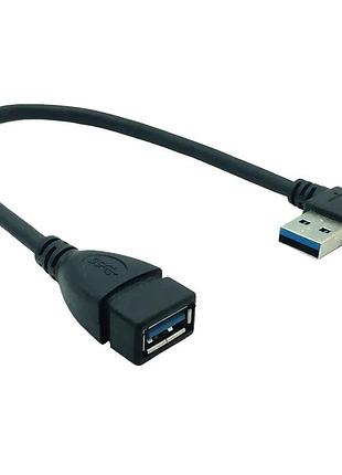Кабель адаптер угловой usb 3.0 male-female alitek левый left, 23 см