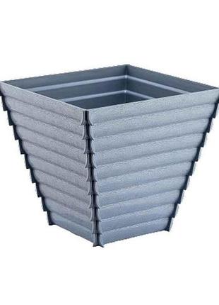 Горщик для квітів wooden (мікс) 2,3л тм alya plastik