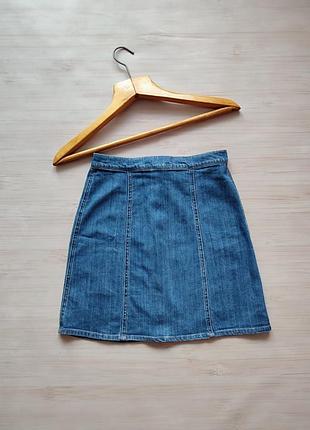 Юбка юбка синяя джинсовая h&amp;m 36 s 5