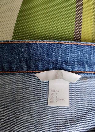 Юбка юбка синяя джинсовая h&amp;m 36 s 3