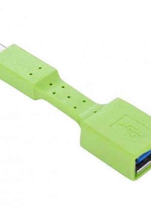 Kабель otg адаптер alitek usb type-c 3.1 male - usb 3.0 female green