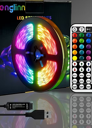 Умная светодиодная rgb лента fenglinn с пультом ду и usb-питанием 3 метра