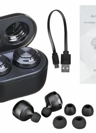 Беспроводные вакуумные bluetooth наушники air twins a6 tws гарнитура с боксом для зарядки