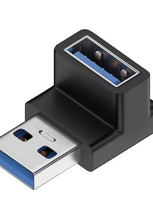 Адаптер переходник угловой usb 3.2 (usb 3.0, 2.0) male-female 10gbps
