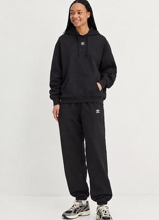 Спортивний костюм на флісі худі та джогери жіночий adidas originals чорний