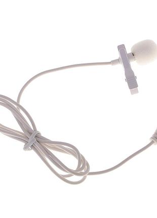 Мікрофон петличний (петличка) для телефона/планшета alitek a100 white