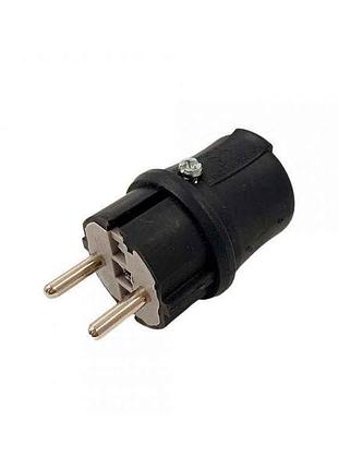 Вилка каучукова б/з 16a ip44 чорна bem 11-102 тм bemis 7 копійок