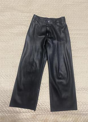 Шкіряні кожані штани zara 140-146 см