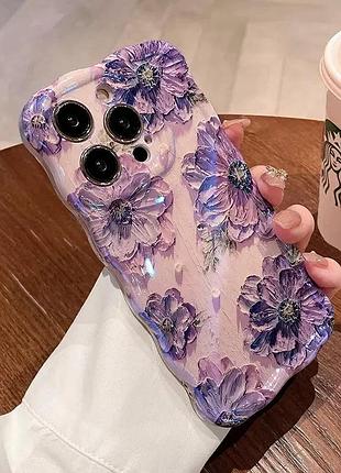 Чехол кейс для apple iphone 11 alitek цветы violet 2