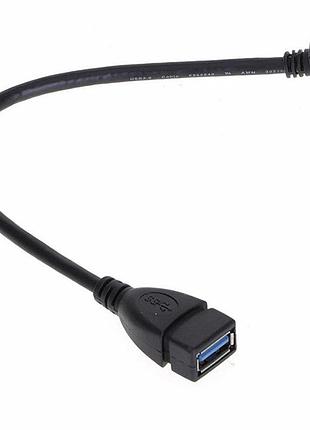 Кабель адаптер угловой usb 3.0 m/f 90 градусов alitek вверх up, 23 см