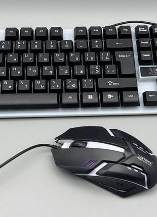 Комплект xstrike x-1014 клавіатура + миша rgb usb