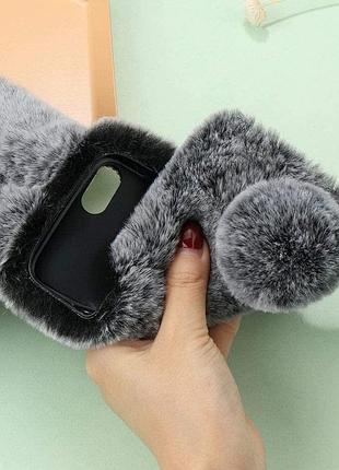 Чехол / панель alitek для apple iphone айфон 7 / 8 / se 2020 зайчик серый (плюш) 5