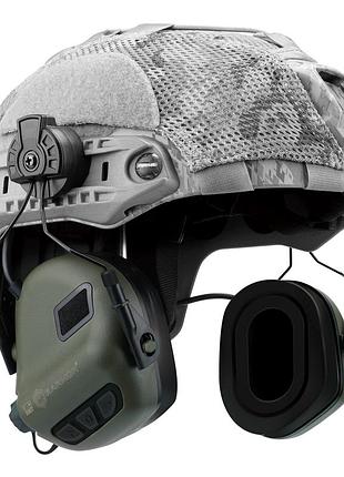 Активные наушники с креплением на шлем earmor m31h plus олива