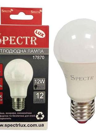 Лампа світлодіодна 12w e27 4000k a60 1080lm c-a60-12274 (17870) тм spectr lux 7копійок