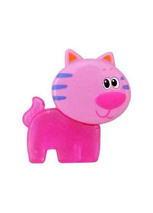 Прорезыватель розовый охлаждающий котик 15173 тм baby mix