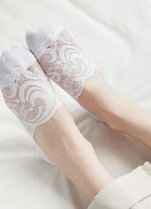 Носки женские ажурные белые черные