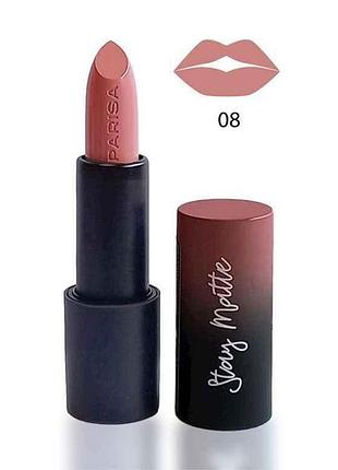 Помада для губ stay matte l-08 № 08 tea rose тм parisa 7копійок