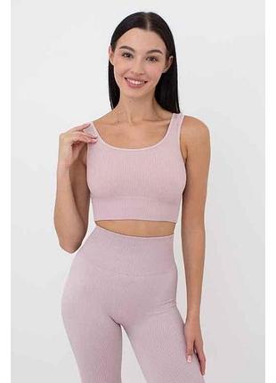 Топ пиловий рожевий жіночий з мікрофібри top rib burnished lilac р.s-m тм giulia 7копійок