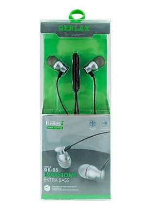 Навушники hands free ge-05 metall тм gerlax 7 копійок