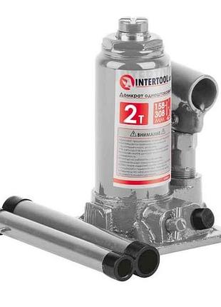Домкрат стовпчик одноштоковий 2т, 158-308мм gt0021 тм intertool 7копійок